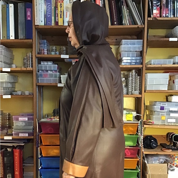 KONUK Genuine Leather Coat, full length, buttery soft, Leather, coat brown - Picture 7 of 16